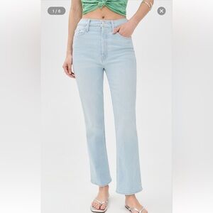 MOTHER The Tripper Flood Light Blue Flare Jeans